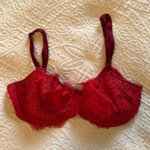 Dream Angels Red Push-Up Without Padding 34DD